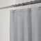 Elle Décor Gray Jacquard Solid Weave Shower Curtain